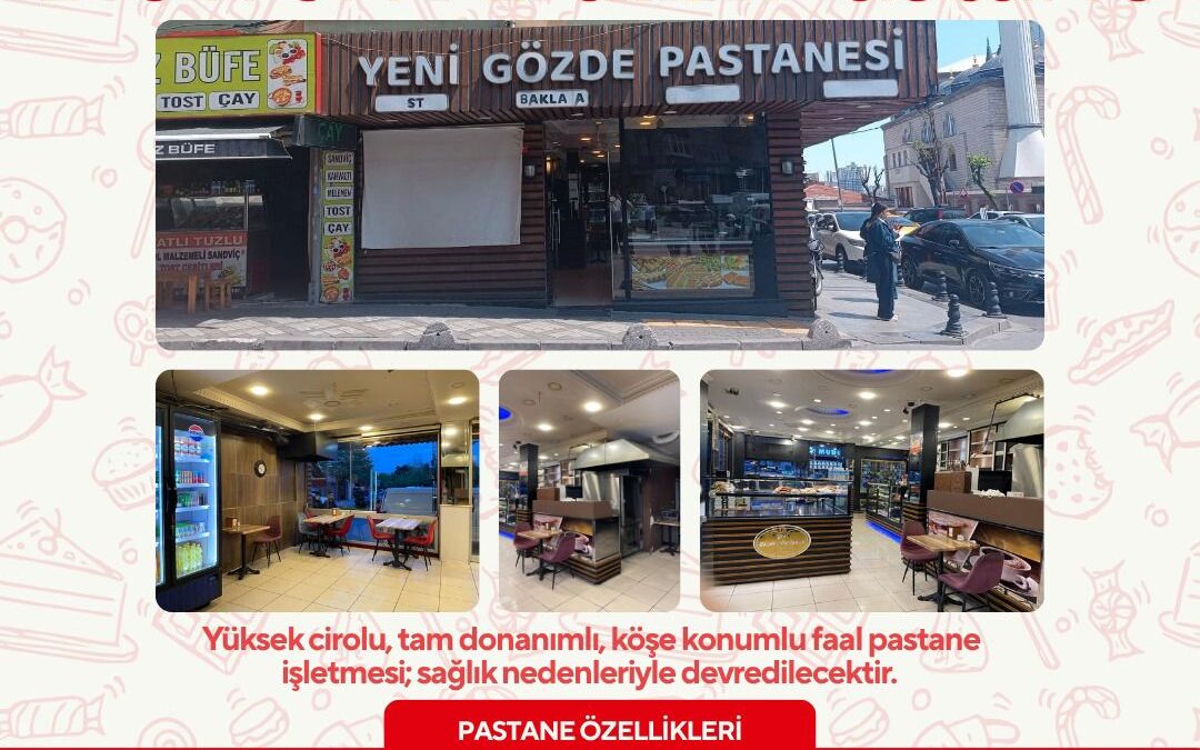 📍 BAĞCILAR’DA DEVREN KİRALIK FAAL PASTANE