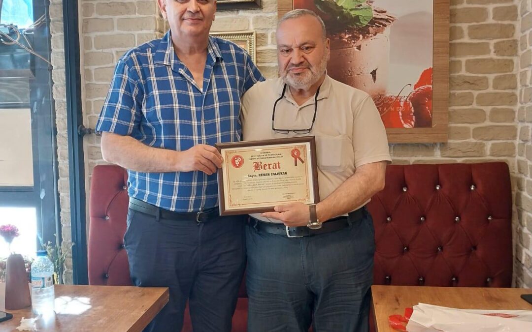 Zarafet Pastanesi’ne 50. Yıl Berat Belgesi Takdim Ettik
