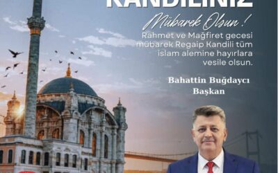 Regaip kandilimiz mübarek olsun.