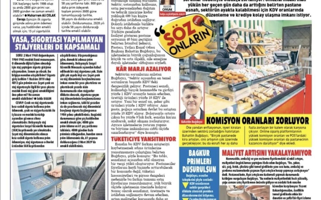 Oda Başkanımız Bahattin Buğdaycı’nın Posta Gazetesi’ne Verdiği Röportaj