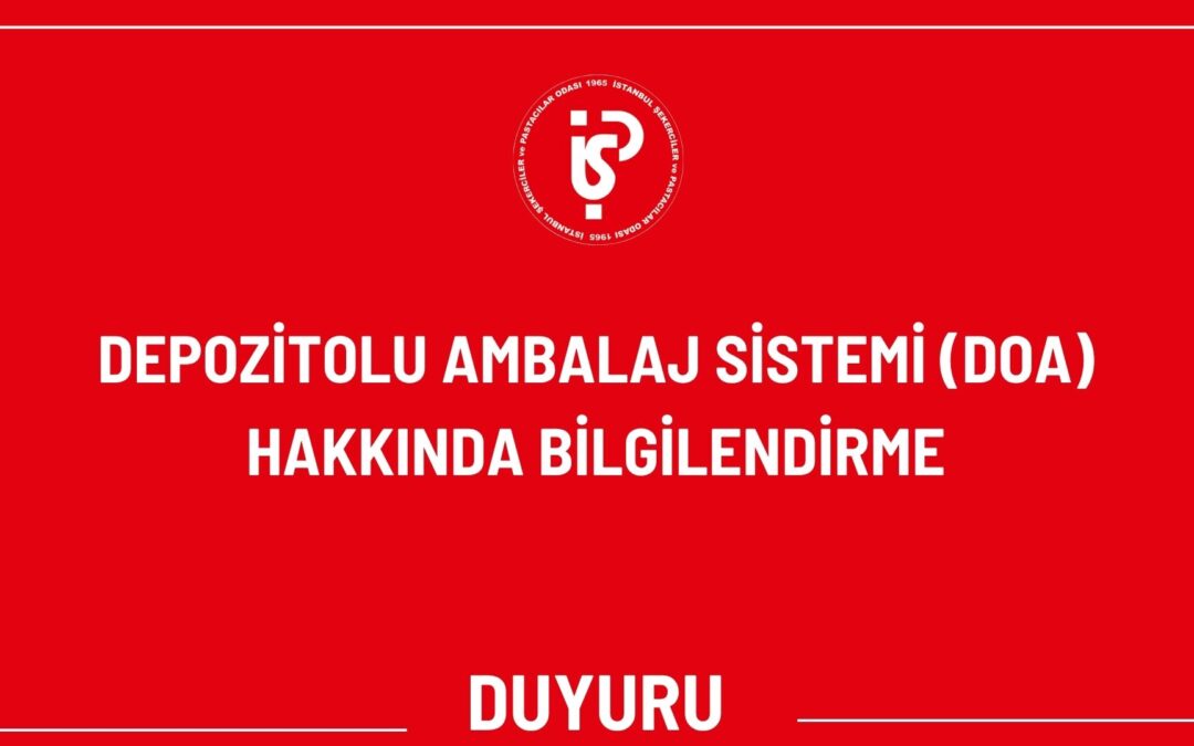 DEPOZİTOLU AMBALAJ SİSTEMİ (DOA) HAKKINDA BİLGİLENDİRME