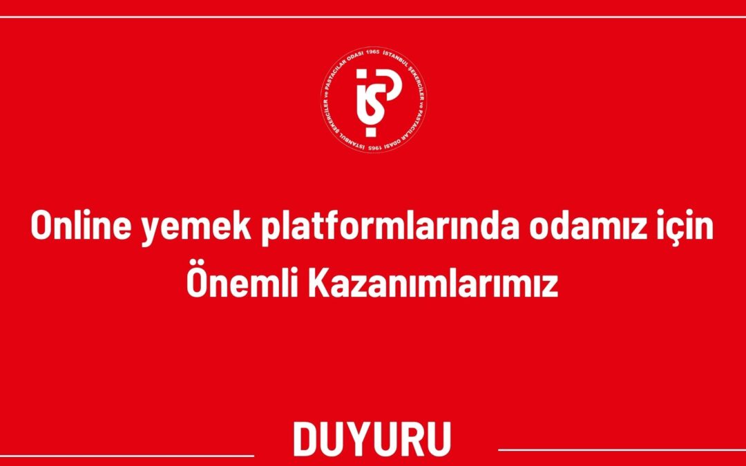 Elektronik ticarette yemek sipariş hizmetlerine yönelik olarak önemli kazanımlarımız.