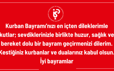 Kurban Bayramı’nın; başta kıymetli esnaf ve sanatkârlarımız olmak üzere tüm İslam âlemine sağlık, huzur, bereket ve mutluluk getirmesini temenni ediyoruz.